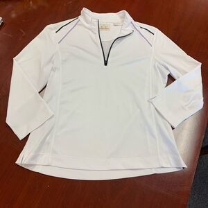 E P Pro Tour Tech Zip Front Golf Shirt sz M
